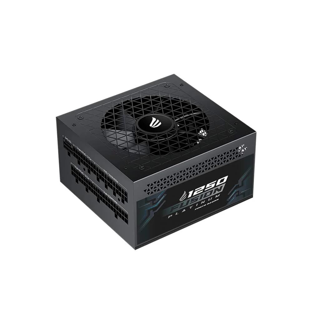 Fonte Gamer Vingar Fusion 1250w Platinum, 1250w, Teclab Extreme, Modular, Pfc Ativo, Com Cabo, Preto