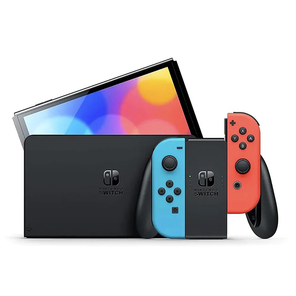 Nintendo Switch OLED 64gb - Controle Azul E Vermelho Neon