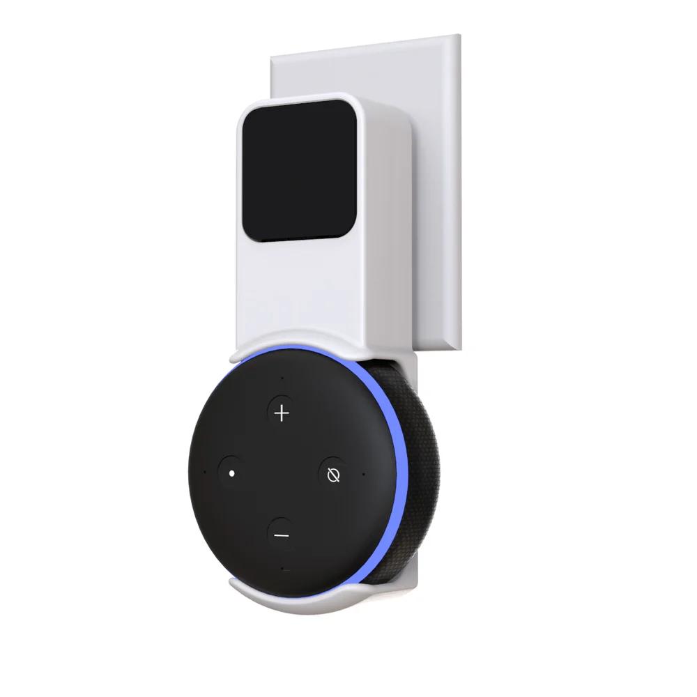 Suporte De Tomada Sculpy Stand Amazon Alexa Echo Dot 3, Parede